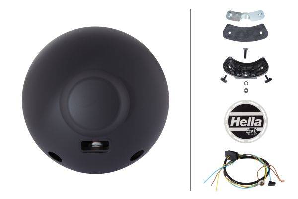 HELLA 1F8 007 560-011 Fernscheinwerfer - Luminator Metal - 12/24V - rund - Referenzzahl: 17.5 - Anba
