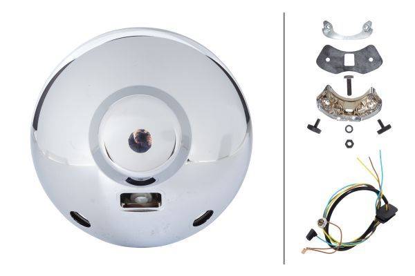 HELLA 1F8 007 560-321 FF/Halogen-Fernscheinwerfer - Luminator Chromium - 12/24V - rund - Referenzzah