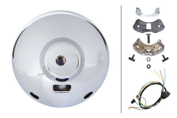 HELLA 1F8 007 560-421 FF/Halogen-Fernscheinwerfer - Luminator Chromium - 12/24V - rund - Referenzzah