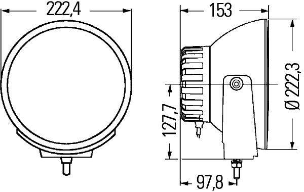 HELLA 1F8 007 560-721 Xenon-Fernscheinwerfer - Luminator Xenon - 12V - rund - Referenzzahl: 37.5 - A