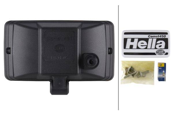 HELLA 1FB 005 860-261 Halogen-Fernscheinwerfer - Comet 450 - 12V - Anbau - Lichtscheibenfarbe: gelb