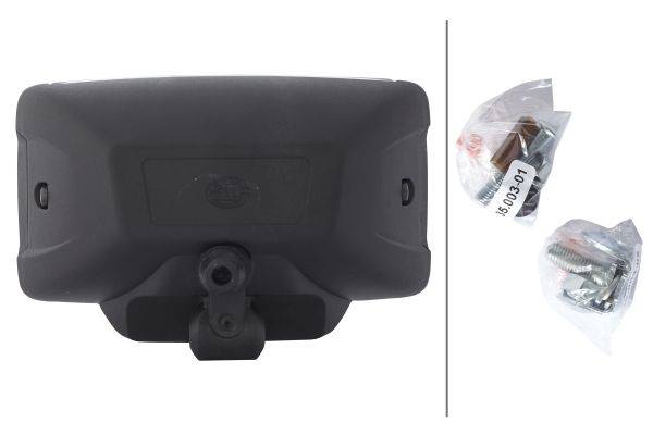 HELLA 1FB 010 951-001 FF/Halogen-Fernscheinwerfer - Comet FF 450 - 12/24V - rechteckig - Anbau - gla