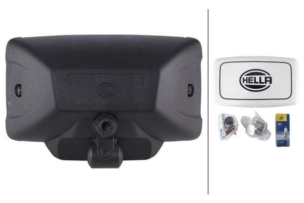 HELLA 1FB 010 951-011 FF/Halogen-Fernscheinwerfer - Comet FF 450 - 12V - rechteckig - Anbau - glaskl