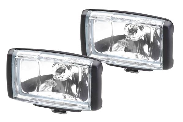 HELLA 1FB 010 951-821 FF/Halogen-Fernscheinwerfersatz - Comet FF 450 - 12V - rechteckig - Anbau - gl