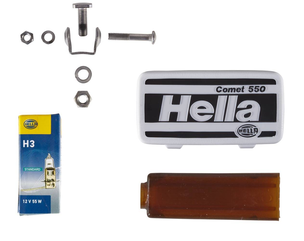HELLA 1FD 005 700-431 Halogen-Fernscheinwerfer - Comet 550 - 12V - Anbau - gelbe Streuscheibe - Lich