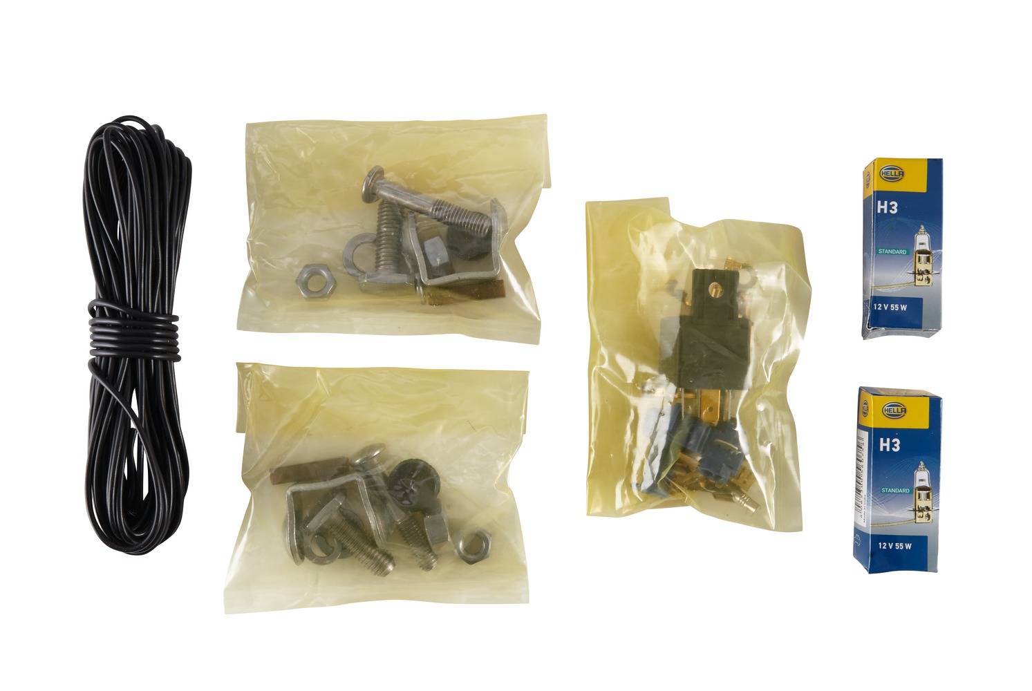 HELLA 1FD 005 700-651 Halogen-Fernscheinwerfersatz - Comet 550 - 12V - Referenzzahl: 17.5 - Anbau -