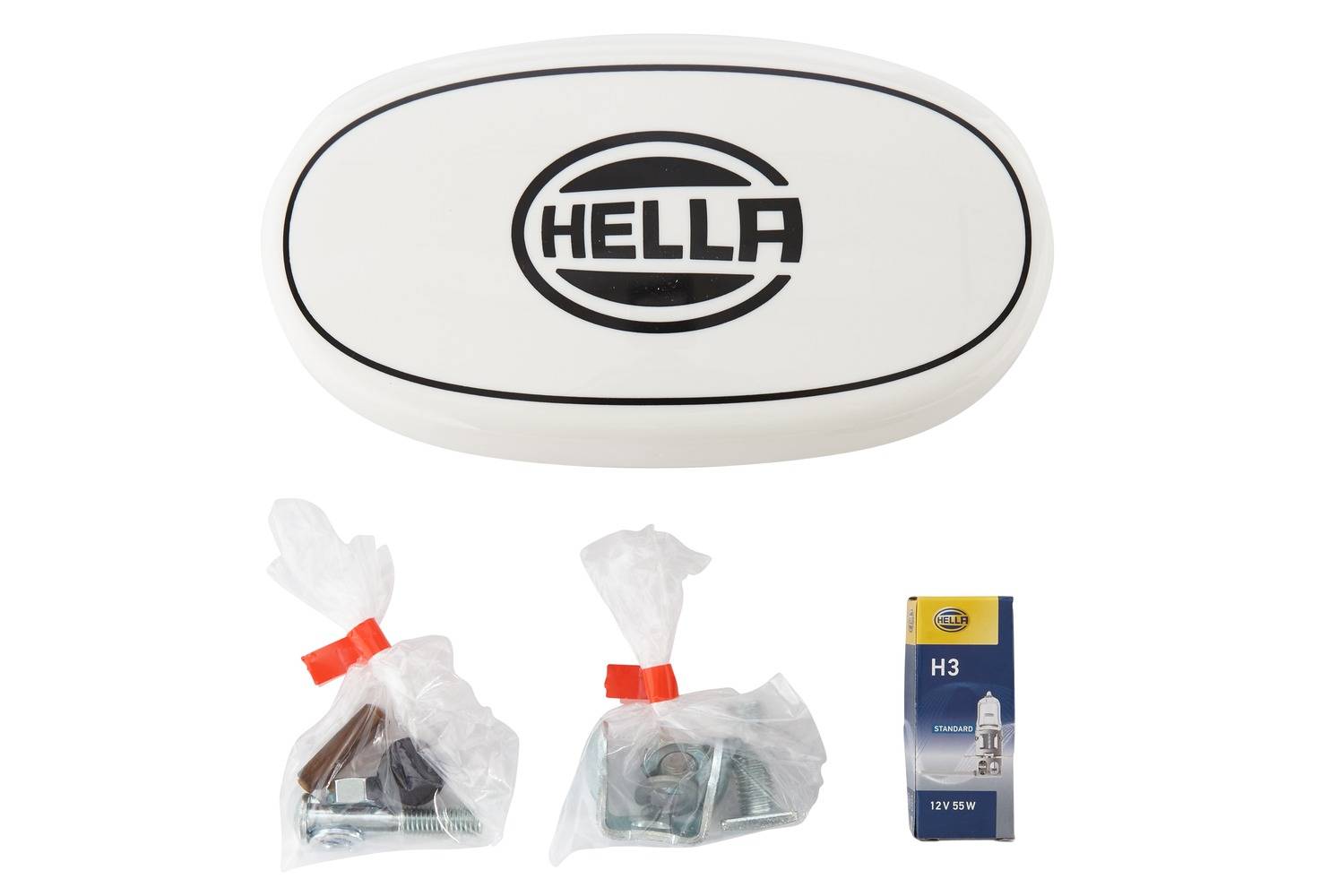 HELLA 1FD 010 953-011 FF/Halogen-Fernscheinwerfer - Comet FF 550 - 12V - oval - Anbau - glasklare St