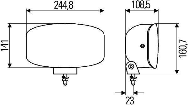 HELLA 1FE 008 773-041 FF/Halogen-Fernscheinwerfer - Jumbo 320 - 12/24V - Referenzzahl: 37.5 - Anbau