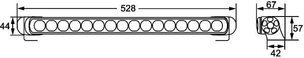 HELLA 1FJ 958 130-011 LED-Fernscheinwerfer - Light Bar LB470 - 12/24V - rechteckig - Referenzzahl: 3