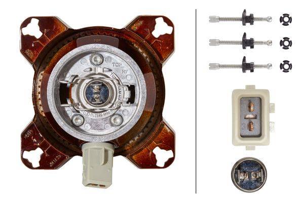 HELLA 1K0 008 191-021 FF/Halogen-Scheinwerfereinsatz, Fernscheinwerfer - 90mm Essential - 24V - rund