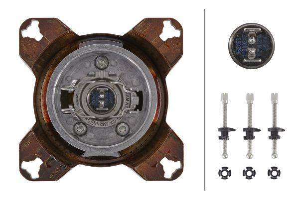 HELLA 1K0 008 191-041 FF/Halogen-Scheinwerfereinsatz, Fernscheinwerfer - 90mm Essential - 24V - rund