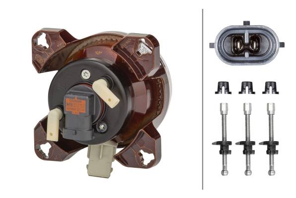 HELLA 1K0 008 191-131 FF/Halogen-Scheinwerfereinsatz, Fernscheinwerfer - 90mm Essential - 12V - rund