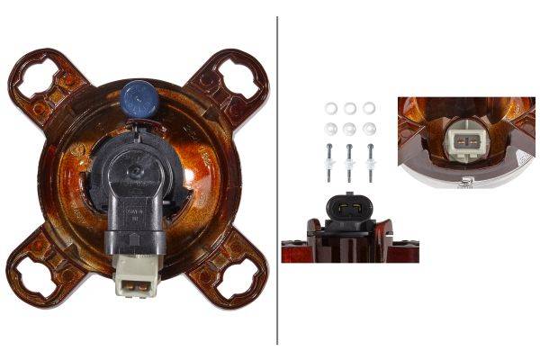 HELLA 1K0 247 043-001 DE/FF/Halogen-Hauptscheinwerfer - 90mm Performance - 12V - rund - Referenzzahl