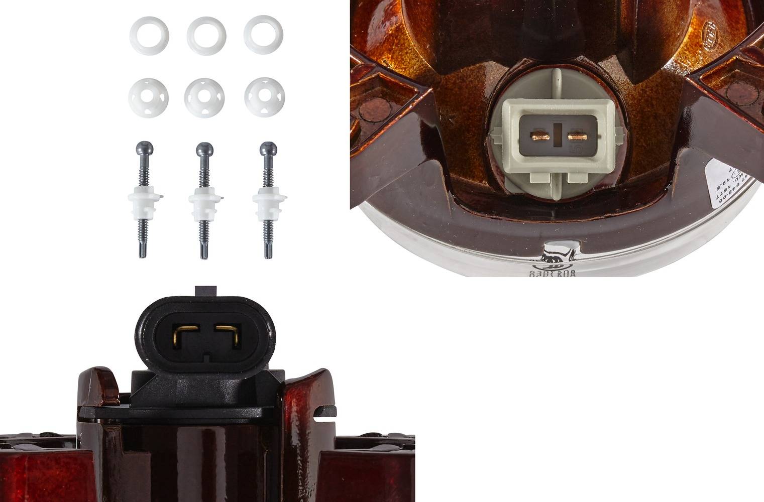 HELLA 1K0 247 043-021 DE/FF/Halogen-Hauptscheinwerfer - 90mm Performance - 24V - rund - Referenzzahl