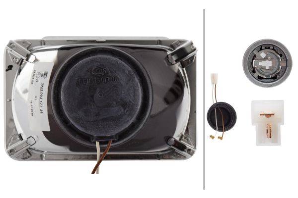 HELLA 1KB 003 177-291 Halogen-Scheinwerfereinsatz, Fernscheinwerfer - 12V - Einbau - links/rechts