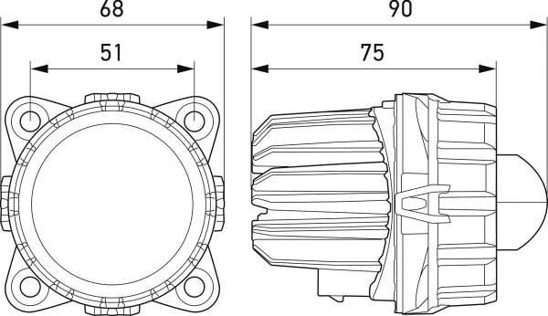 HELLA 1KL 998 670-031 LED/symmetrisch-Fernscheinwerfer - Modul 60 - 12V - Einbau - Stecker: HB3