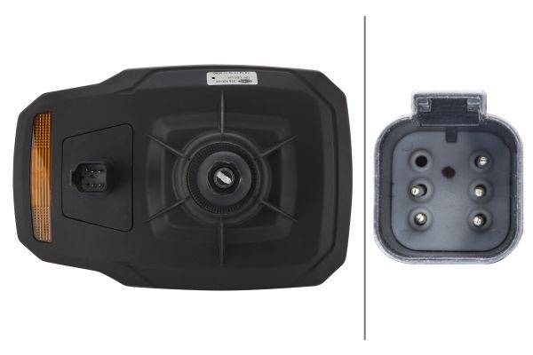 HELLA 1LA 328 450-031 Hauptscheinwerfer - 12V - Anbau - Lichtscheibenfarbe: gelb - Stecker: DEUTSCH