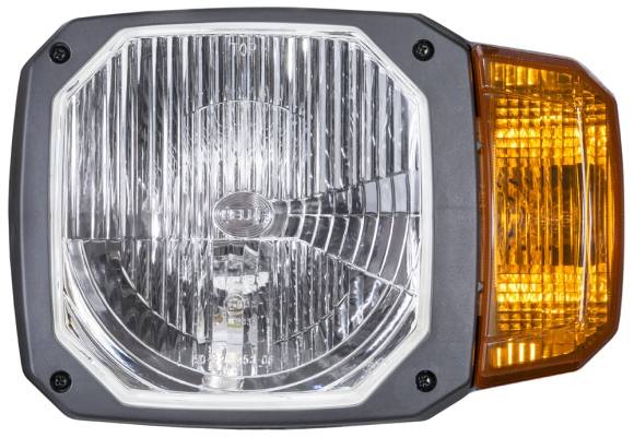 HELLA 1LA 328 450-031 Hauptscheinwerfer - 12V - Anbau - Lichtscheibenfarbe: gelb - Stecker: DEUTSCH