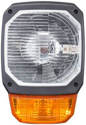 HELLA 1LA 328 450-101 Hauptscheinwerfer - 12V - Einbau - Lichtscheibenfarbe: gelb - Stecker: DEUTSCH
