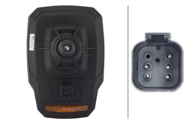 HELLA 1LA 328 450-101 Hauptscheinwerfer - 12V - Einbau - Lichtscheibenfarbe: gelb - Stecker: DEUTSCH