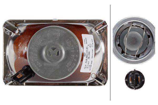 HELLA 1LB 003 177-511 Halogen-Scheinwerfereinsatz, Hauptscheinwerfer - 12V - Einbau - links/rechts