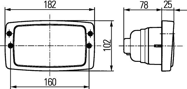 HELLA 1GB 006 213-101 Halogen-Arbeitsscheinwerfer - Modul 6213 - 12/24V - Einbau - weitreichende Aus