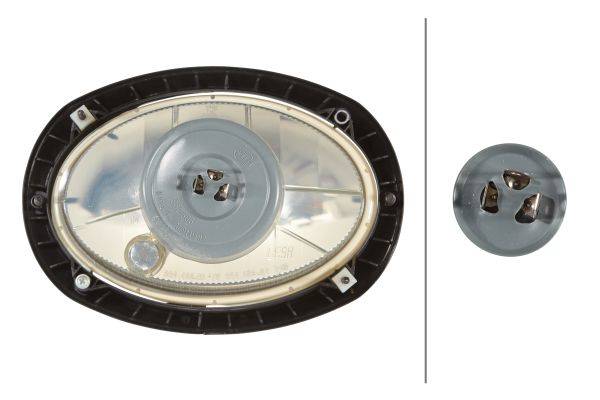 HELLA 1LB 996 157-201 Halogen-Hauptscheinwerfer - Oval 120 - 12V - Einbau - links/rechts