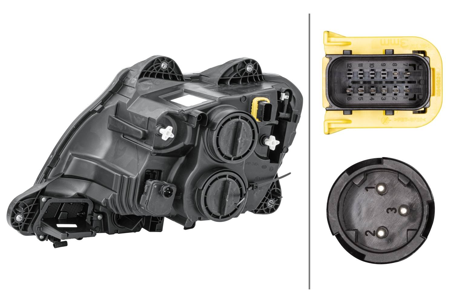 HELLA 1LD 010 116-621 FF/Halogen-Hauptscheinwerfer - rechts