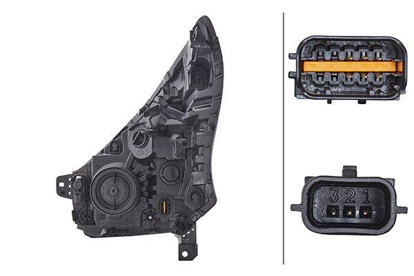HELLA 1LE 011 410-441 FF/Halogen-Hauptscheinwerfer - rechts - für u.a. Renault Trafic III Box (Fg_)