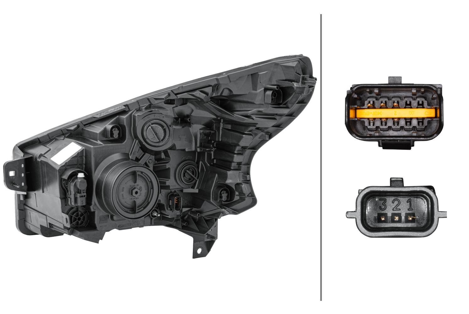 HELLA 1LE 011 565-141 FF/Halogen-Hauptscheinwerfer - rechts - für u.a. Opel Vivaro B Platform/Chassi