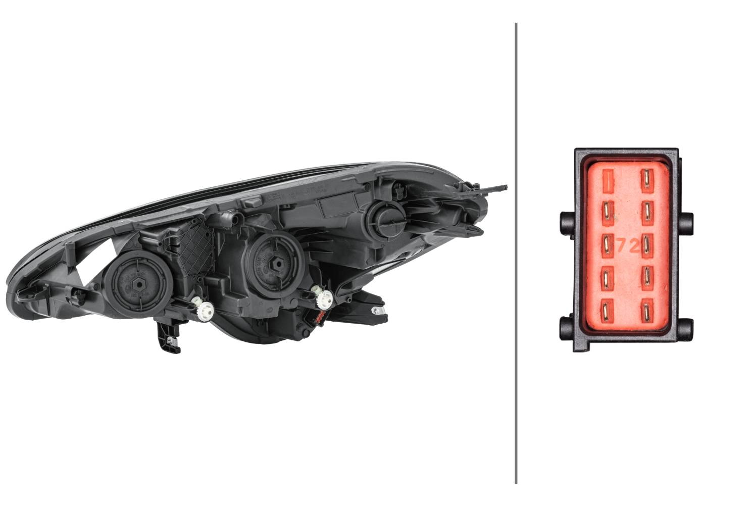 HELLA 1LF 011 830-041 FF/Halogen-Hauptscheinwerfer - rechts - für u.a. Opel Corsa E (X15)