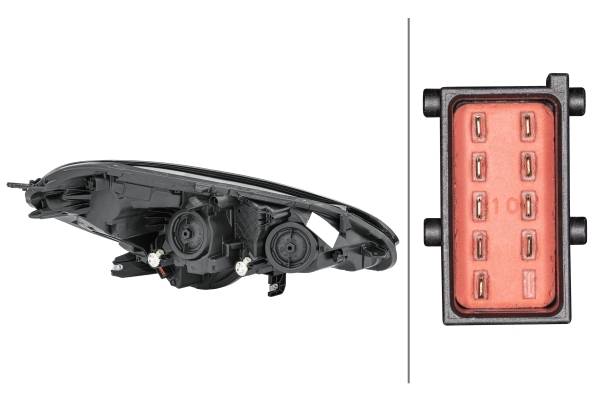 HELLA 1LF 011 830-071 FF/Halogen/LED-Hauptscheinwerfer - links - für u.a. Opel Corsa E (X15)