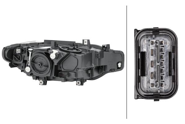 HELLA 1LG 012 101-931 FF/Halogen-Hauptscheinwerfer - links - für u.a. BMW 3 (F30, F80)