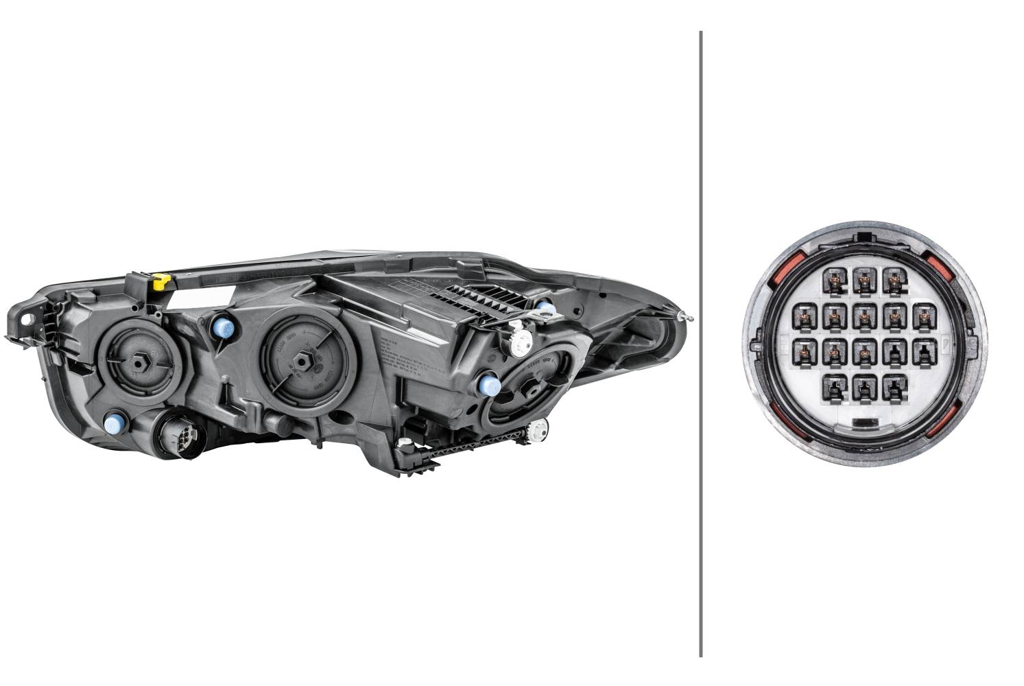 HELLA 1LH 011 811-141 FF/Halogen/LED-Hauptscheinwerfer - rechts - für u.a. Jaguar Xe (X760)