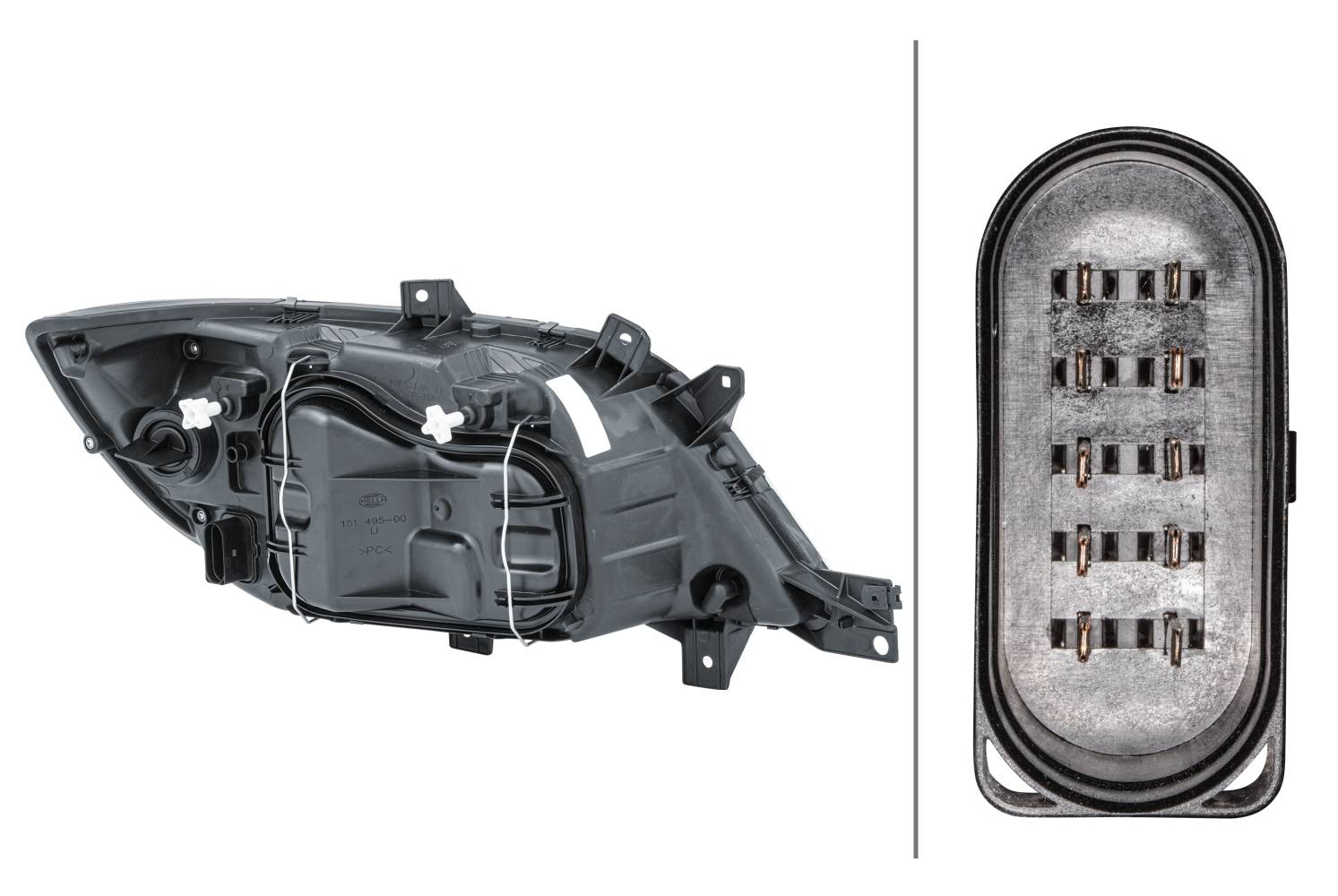 HELLA 1LH 246 047-071 Halogen-Hauptscheinwerfer - links - für u.a. MB Sprinter 3-T Platform/Chassis