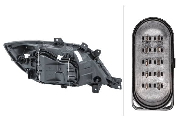 HELLA 1LH 246 047-071 Halogen-Hauptscheinwerfer - links - für u.a. MB Sprinter 3-T Platform/Chassis