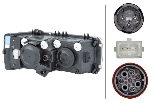 HELLA 1LJ 247 046-391 Glühlampe-Hauptscheinwerfer - links