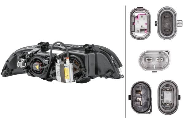 HELLA 1LL 008 052-591 DE/Halogen/Xenon-Hauptscheinwerfer - links - für u.a. BMW 5 (E39)