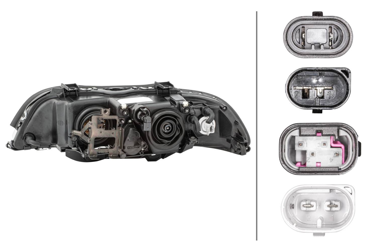 HELLA 1LL 008 052-601 asymmetrisch/DE/Halogen/Xenon-Hauptscheinwerfer - rechts - für u.a. BMW 5 (E39