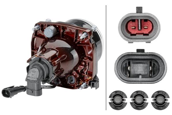 HELLA 1LL 009 998-051 DE/FF/Halogen-Hauptscheinwerfer - 90mm Performance - links/rechts - für u.a. M
