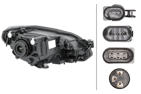 HELLA 1LL 012 644-031 FF/Halogen-Hauptscheinwerfer - links - für u.a. VW Up (121, 122, Bl1, Bl2, Bl3
