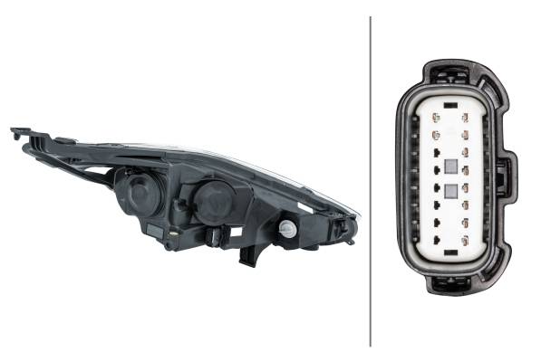 HELLA 1LL 354 803-071 Halogen-Hauptscheinwerfer - links - für u.a. Ford Fiesta VI (Cb1, Ccn)