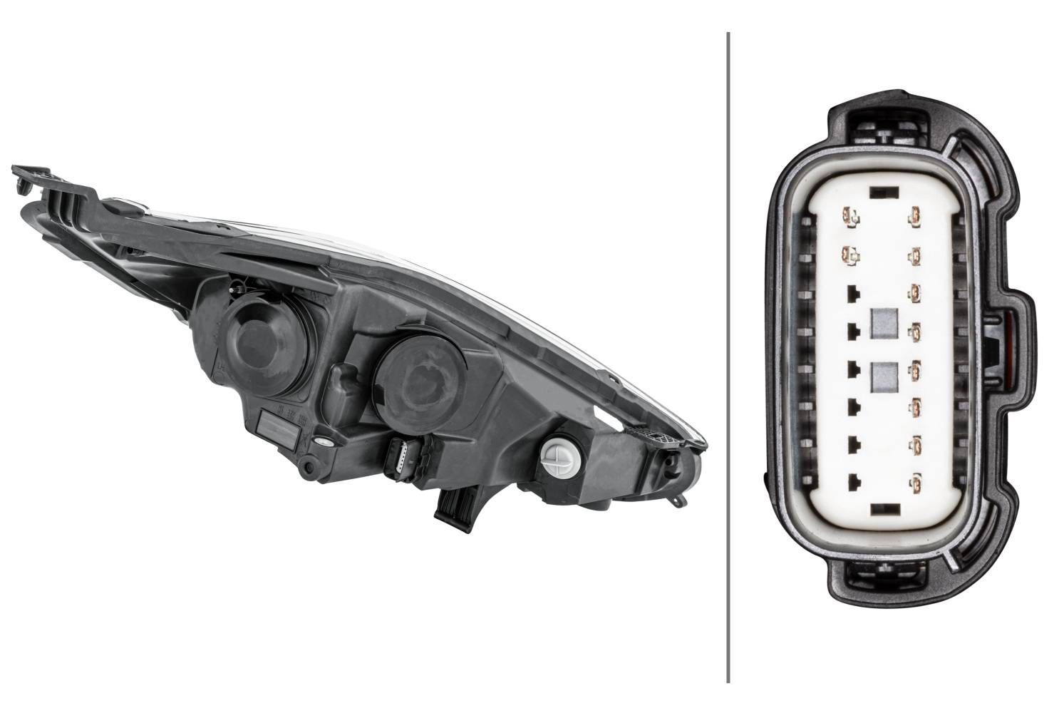 HELLA 1LL 354 803-091 Halogen-Hauptscheinwerfer - links - für u.a. Ford Fiesta VI (Cb1, Ccn)