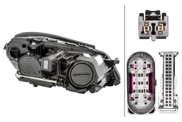 HELLA 1LX 011 066-631 Halogen/LED-Hauptscheinwerfer - links - für u.a. MB E-Class (W212)