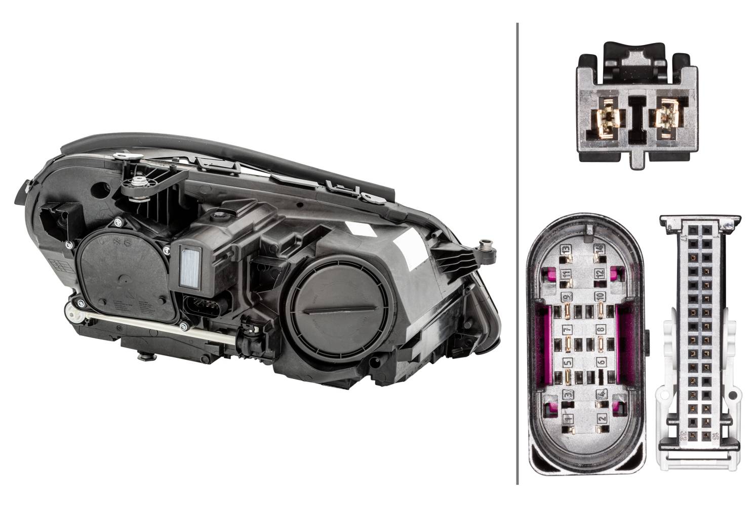 HELLA 1LX 011 066-631 Halogen/LED-Hauptscheinwerfer - links - für u.a. MB E-Class (W212)