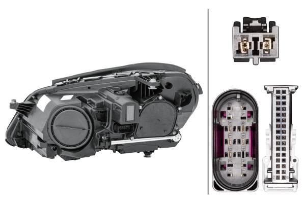 HELLA 1LX 011 066-641 Halogen/LED-Hauptscheinwerfer - rechts - für u.a. MB E-Class (W212)