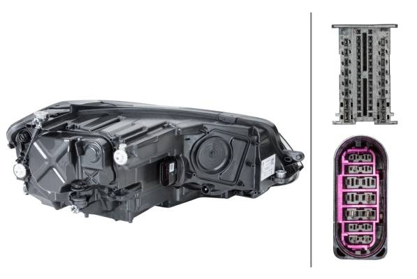 HELLA 1LX 013 924-711 LED-Hauptscheinwerfer - links - für u.a. VW Golf VII (5G1, Bq1, Be1, Be2)