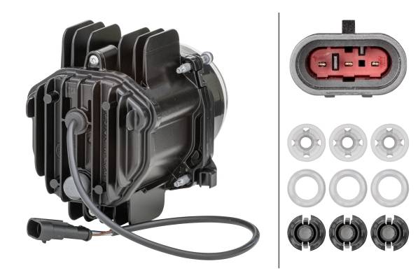 HELLA 1ML 010 820-011 DE/LED-Hauptscheinwerfer - 90mm Performance LED L70 - 12/24V - Einbau - rec