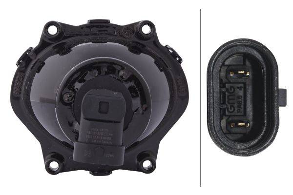 HELLA 1ML 998 570-011 DE/Halogen-Hauptscheinwerfer - Modul 60 - 12V - rund - Einbau - links/rechts