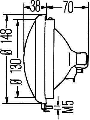 HELLA 1S3 001 442-001 symmetrisch-Scheinwerfereinsatz, Hauptscheinwerfer - 12V - rund - Einbau - lin